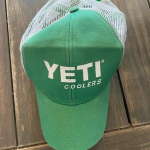 Green YETI trucker hat